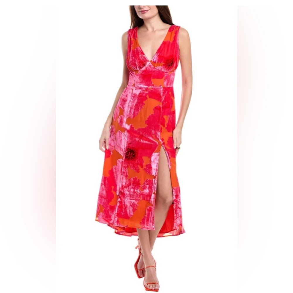 NWT Anthropologie Hutch Fairlee Burnout Velvet Maxi Dress 12